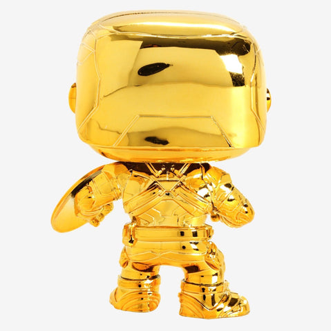 Funko Pop! Marvel Studios 10 Years CAPTAIN AMERICA Gold Chrome