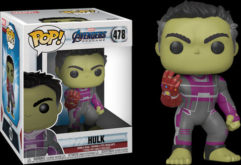 Funko Pop! Marvel 6 Hulk With Nano Gauntlet #478 Avengers Endgame 201 –  Mustang Comics